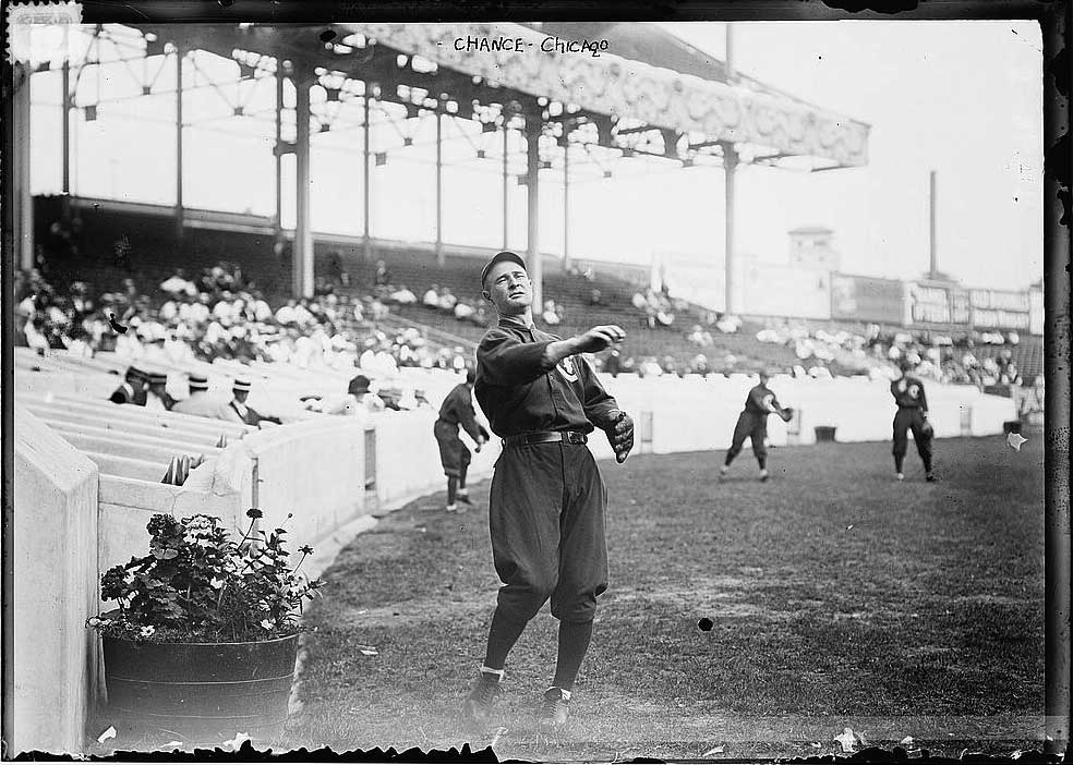 Frank Chance, Chicago NL, at Polo Grounds, NY